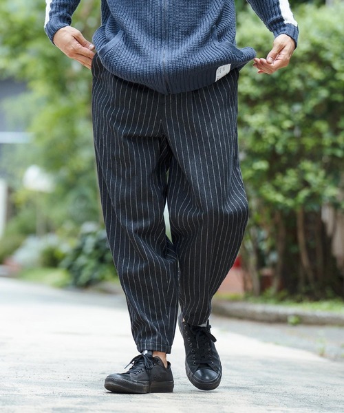パンツ Gebalan CAMBIO ジーンズ mp13202-Silky Stripe Denim Balloon Pants