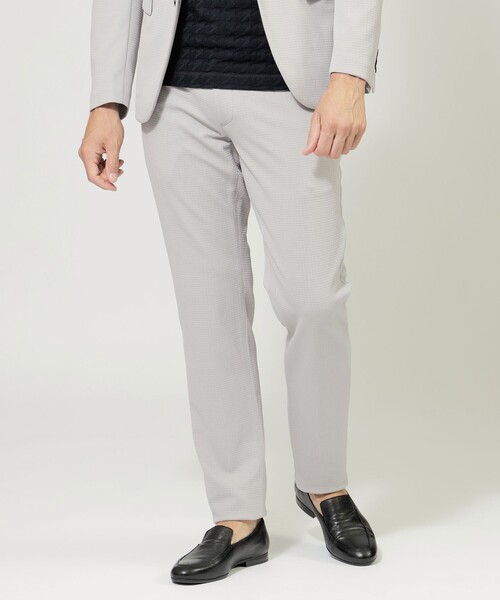 EPOCA UOMO パンツ 「セットアップ」ウェーブ千鳥ライトパンツ