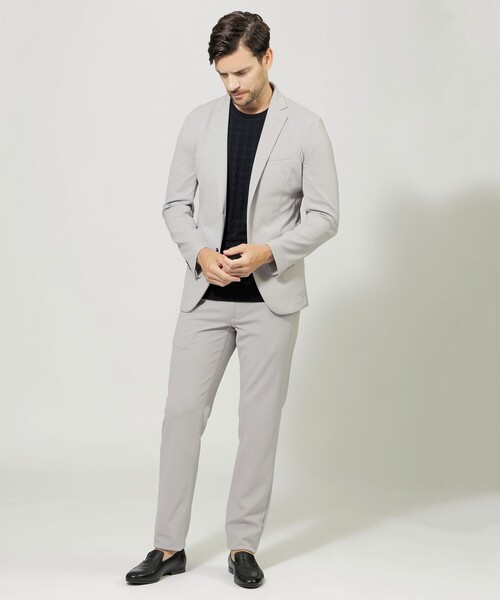 EPOCA UOMO パンツ 「セットアップ」ウェーブ千鳥ライトパンツ