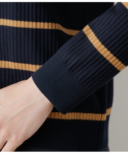 PERERZE グラデーションリブカーディガン コットン PERERZE グラデーションリブカーディガン コットン