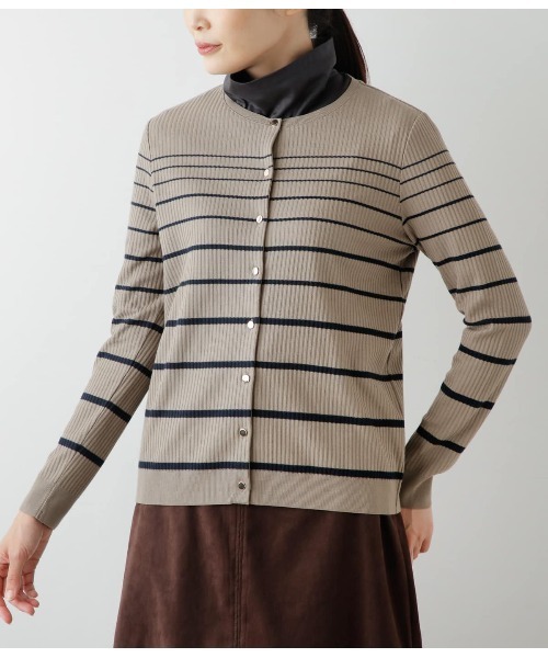 NEWYORKER（ニューヨーカー） カーディガン リブ風グラデーション