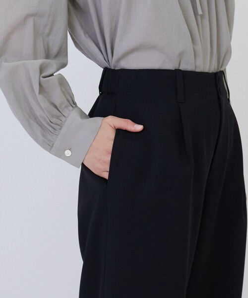LOISIR パンツ ダブルクロスアジャスター付きパンツ レディース