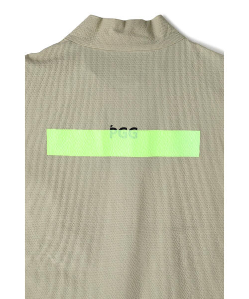 PGG tシャツ 「PGG」Nyドビーストレッチ 半袖ハーフジップアップ