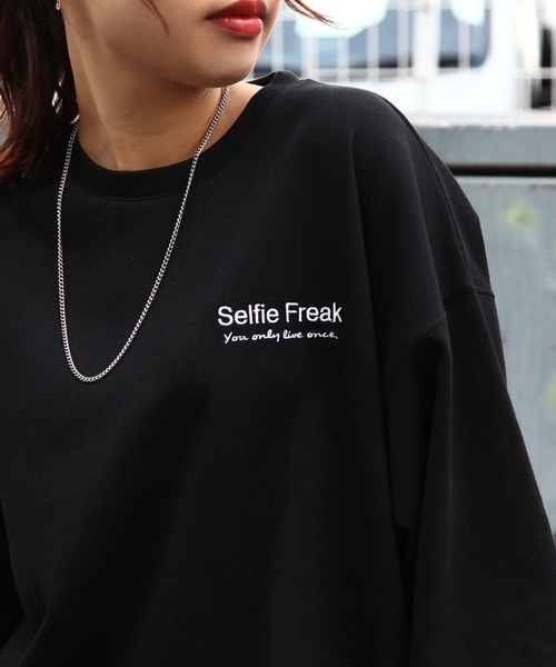 ZIP FIVE トレーナー スウェット 「Selfie freak」 イラスト