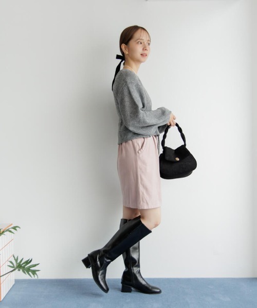 ニット セーター エアリーペプラムカーディガン レディース flower（ファッション） ニット セーター エアリーペプラム