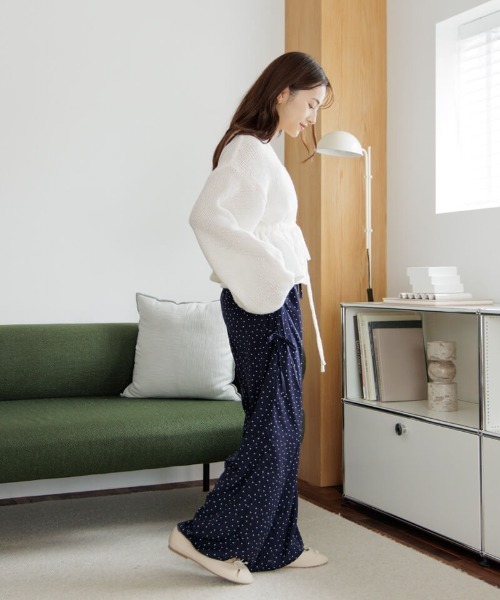 ニット セーター エアリーペプラムカーディガン レディース flower（ファッション） ニット セーター エアリーペプラム