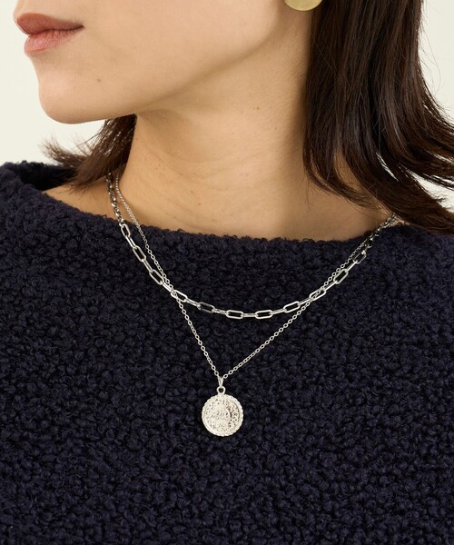 UNFILO（アンフィーロ） ネックレス コイン/ハート ネックレス 2点
