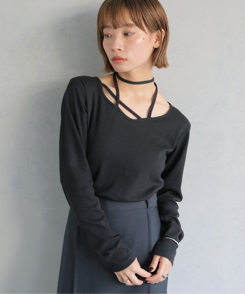 トップス Kaeri cheriella tシャツ 「cheriella」チョーカーリブトップス