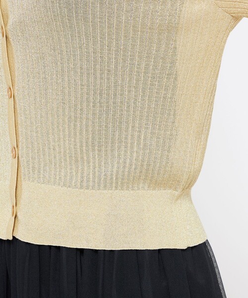 uncrave（アンクレイヴ） カーディガン ラメ シアー ニット