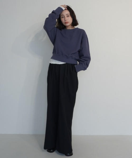 CREDONA THE C スウェット サックスブルー CREDONA トレーナー スウェット 「THE C」COMPACT SWEATSHIRT