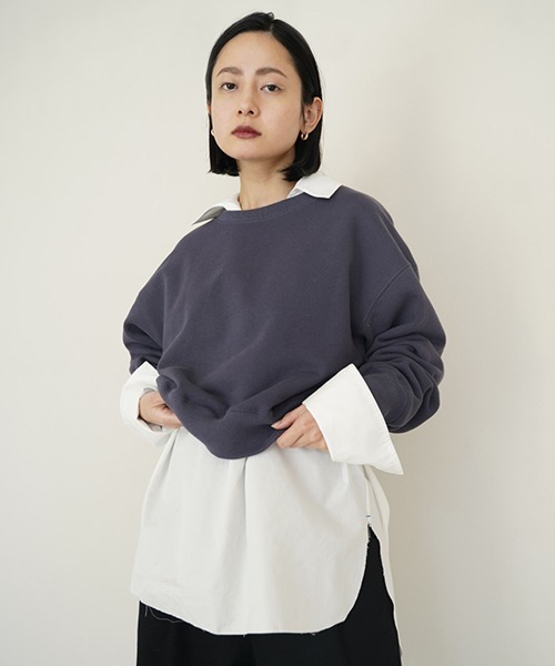 CREDONA THE C スウェット サックスブルー CREDONA トレーナー スウェット 「THE C」COMPACT SWEATSHIRT