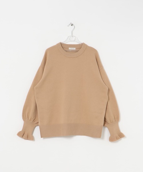 ニット セーター frill sleeve knit レディース