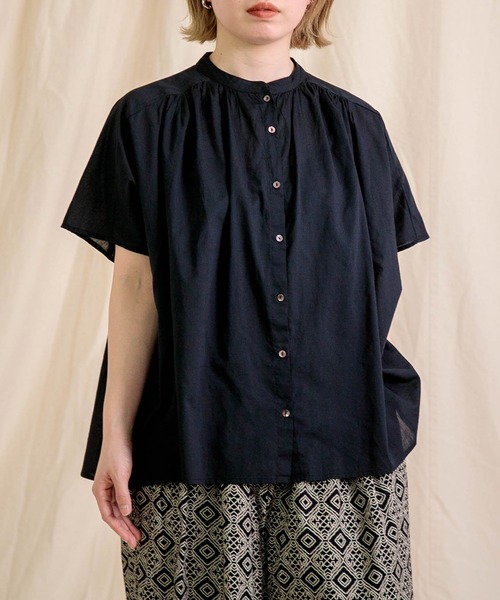 ブラウス シャツ 「Brocante / ブロカント」 インドプリント フロンセシャツ レディース Brocante ブラウス シャツ 「Brocante / ブロカント」 インド
