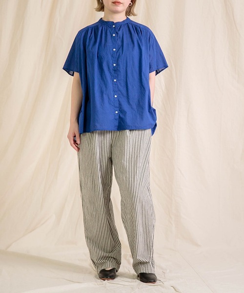ブラウス シャツ 「Brocante / ブロカント」 綿麻シーチング サローシャツ レディース Brocante ブラウス シャツ 「Brocante / ブロカント」 綿麻