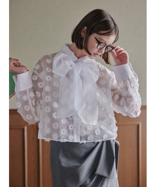 コエル（COEL）/モチーフシアーブラウス COEL（コエル） ブラウス シャツ モチーフシアーブラウス レディース