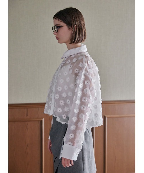 COEL（コエル） ブラウス シャツ モチーフシアーブラウス レディース