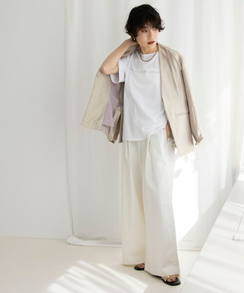 「NOLLEY'S」 半袖カットソー FREE ホワイト レディース NOLLEY'S 「NOLLEY'S」 半袖Tシャツ FREE ホワイト レディース