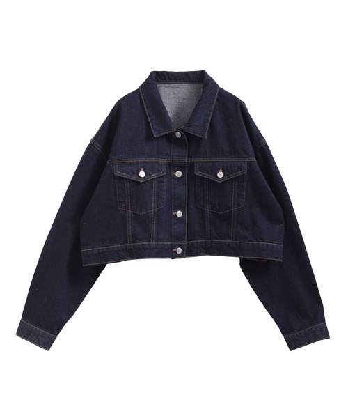 デニムジャケット ボタンバッジ付き ショート丈 古着 00s “MISS SIXTY” Denim double zip short jacket | 古着屋 FORCE