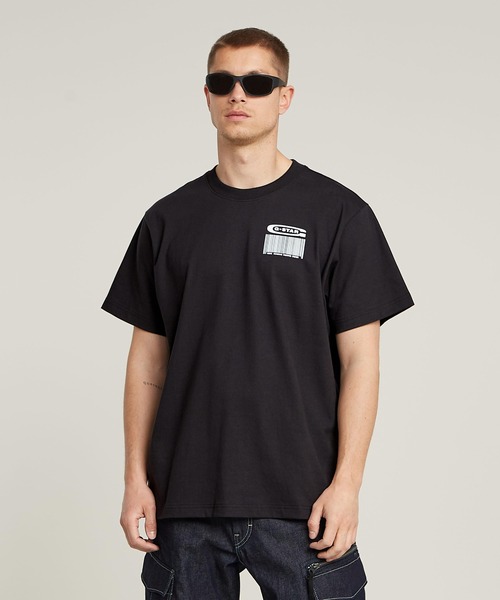 G-STAR RAW tシャツ BARCODE BACK GRAPHIC LOOSE T-SHIRT/バック