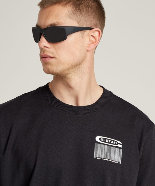 G-STAR RAW tシャツ BARCODE BACK GRAPHIC LOOSE T-SHIRT/バック