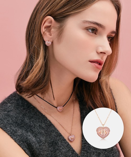 ネックレス 「メトロシティ」クオレスターリングシルバーローズネックレス レディースの画像