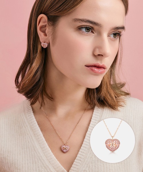 ネックレス 「メトロシティ」クオレスターリングシルバーローズネックレス レディースの画像