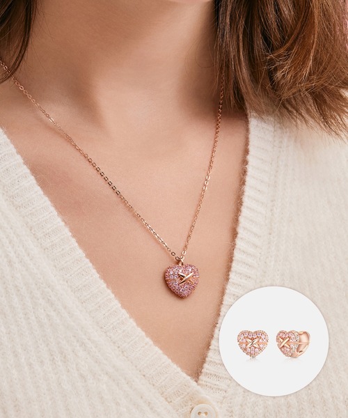 ネックレス 「メトロシティ」クオレスターリングシルバーローズネックレス レディースの画像