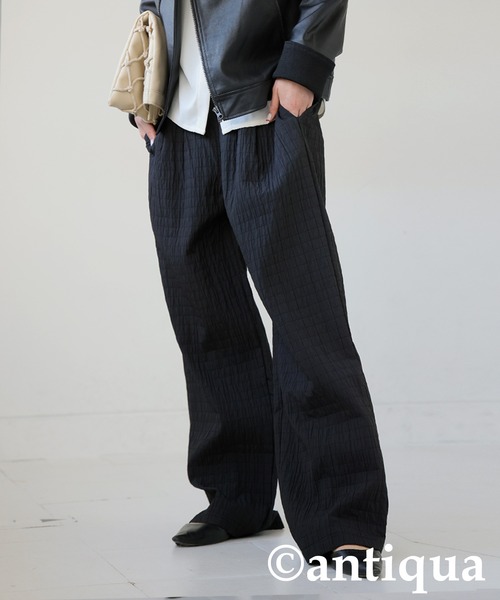 antiqua（アンティカ） パンツ シワ加工パンツ レディース : ZOZOTOWN