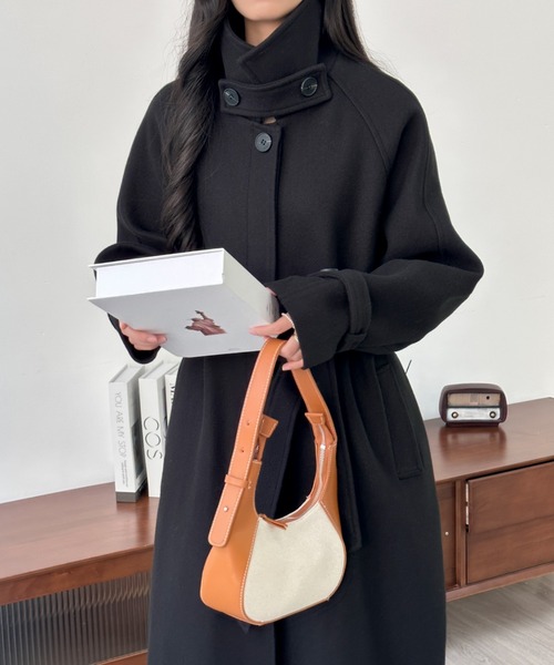 「ECLIN」 チェスターコート M ブラウン レディース_画像3