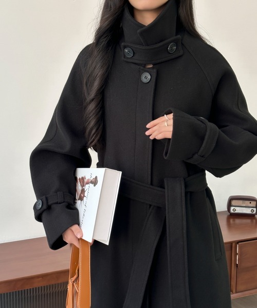 「ECLIN」 チェスターコート M ブラウン レディース_画像6