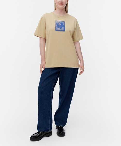【新品】 マリメッコ× kioski Tシャツ カットソー L オーバーサイズ 新品】 マリメッコ× kioski Tシャツ カットソー L オーバーサイズ
