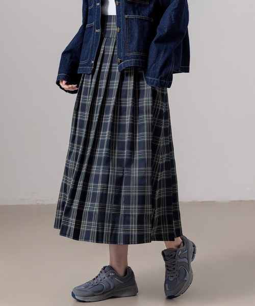 DAY CLOSET スカート 「大きいサイズ有/ハイウエスト/裏地付き/消し
