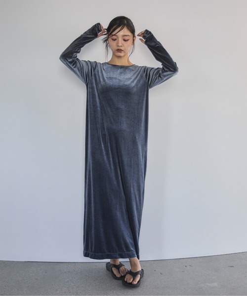 PAULE KA★ベロアワンピース feepur ワンピース 「TALL/2Tサイズあり」ベロアロング