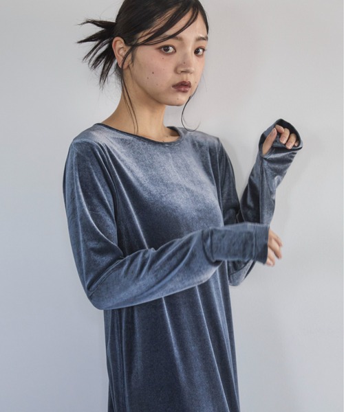 feepur ワンピース 「TALL/2Tサイズあり」ベロアロング