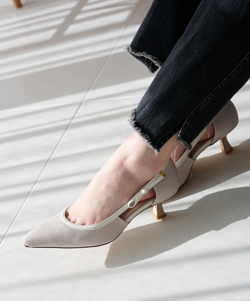 LE TALON パンプス 5cmサイドオープンリボンパンプス : ZOZOTOWN