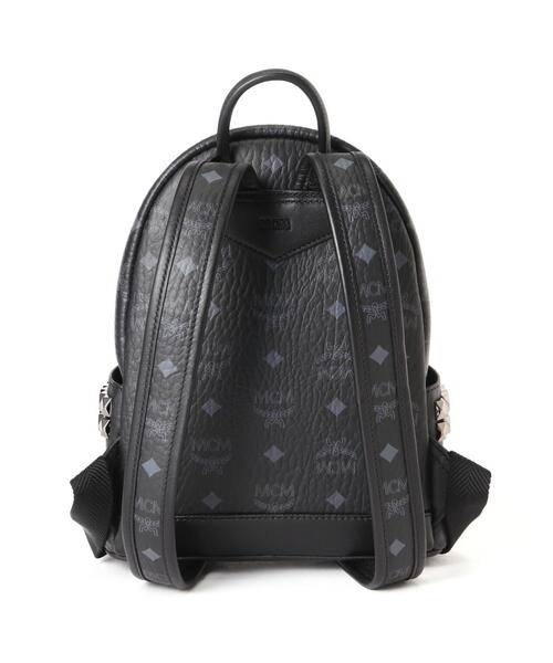 MCM リュック 黒 small Medium Stark サイドスタッズ バックパック - ヴィセトス