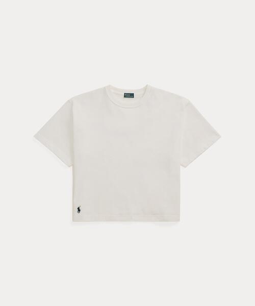 クロップ丈×美シルエット★Ralph Lauren★コットンTシャツ POLO RALPH LAUREN tシャツ コットン ジャージー クロップド