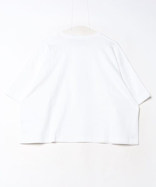 tシャツ コットン ジャージー クロップド クルーネック Tシャツ レディースの画像