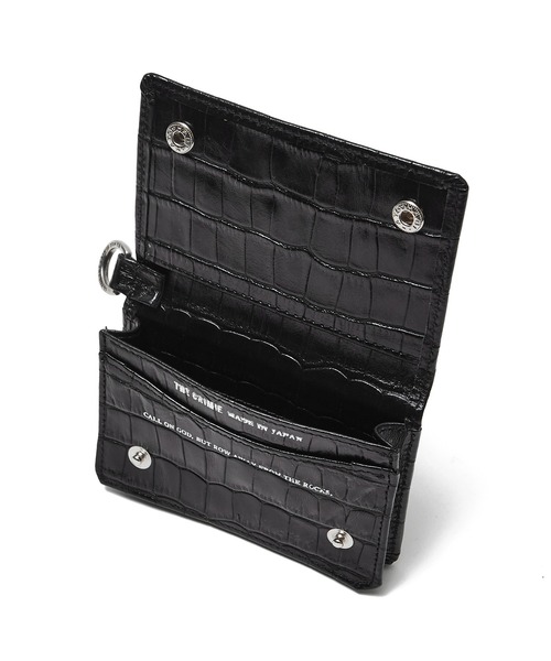 美品✨CRIMIE クライミー　三つ折り財布　レザー　ブラック　スカル　コンチョ CRIMIE（クライミー） 財布 CARD WALLET/カードウォレット メンズ