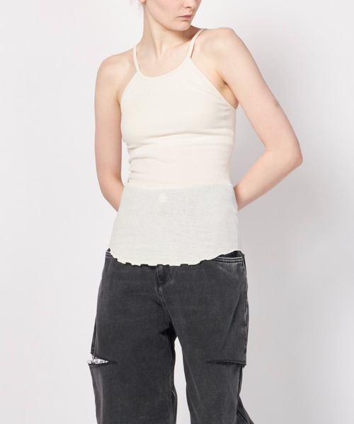 HAKUJI タンクトップ ノースリーブ TWIST COTTON BRA TT