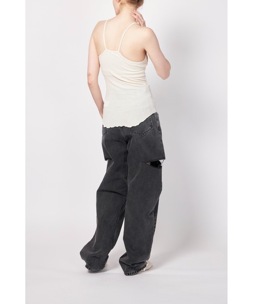 タンクトップ ノースリーブ HAKUJI / ツイストコットンブラタンクトップ レディース HAKUJI ハクジ Twist cotton bra tank ツイスト コットン ブラ