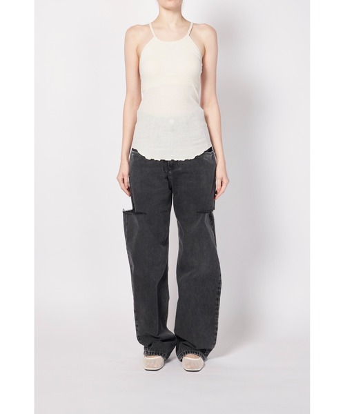 HAKUJI タンクトップ ノースリーブ TWIST COTTON BRA TT