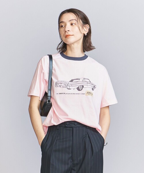AMERICANA tシャツ 「WEB限定/別注」「Americana」リンガーT