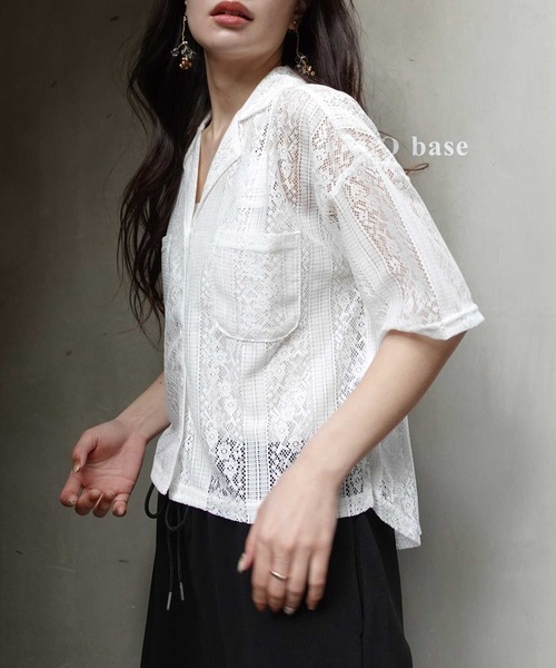 ブラウス シャツ (GENE HEAVENS)SHEER SUMMER BLOUSE レディース ROSE BUD ブラウス シャツ (GENE HEAVENS)FRINGE SHEER RELAX