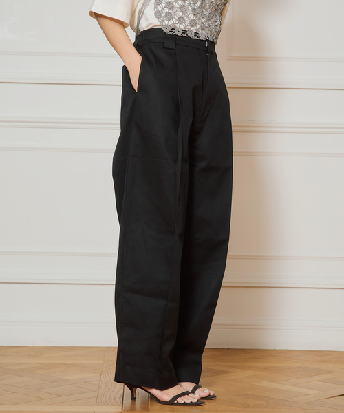 IENA LA BOUCLE スラックス パンツ ROSEROMPSTUDIO タックパンツ