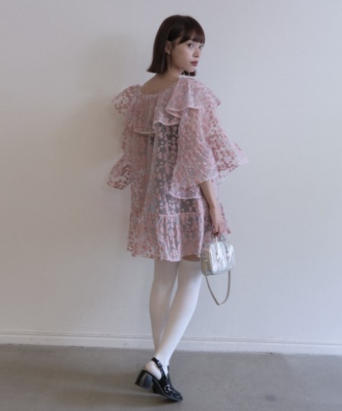 HONEY MI HONEY organdy frill blouson HONEY MI frill ハニーミー