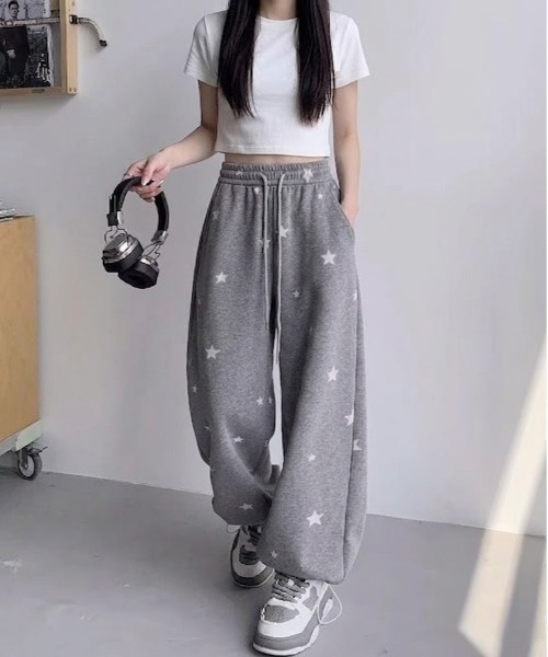 WEGO（ウィゴー） ワイドパンツ スウェットパンツ ジャージ WEGO/星柄