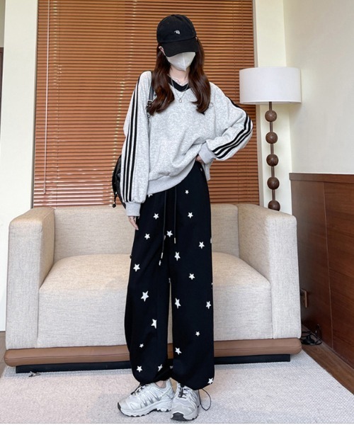 WEGO（ウィゴー） ワイドパンツ スウェットパンツ ジャージ WEGO/星柄