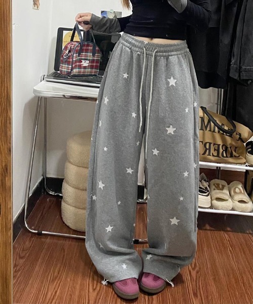 plateau_studio x Randy 星柄スウェットパンツ WEGO（ウィゴー） スウェットパンツ ジャージ WEGO/星柄ルーズ