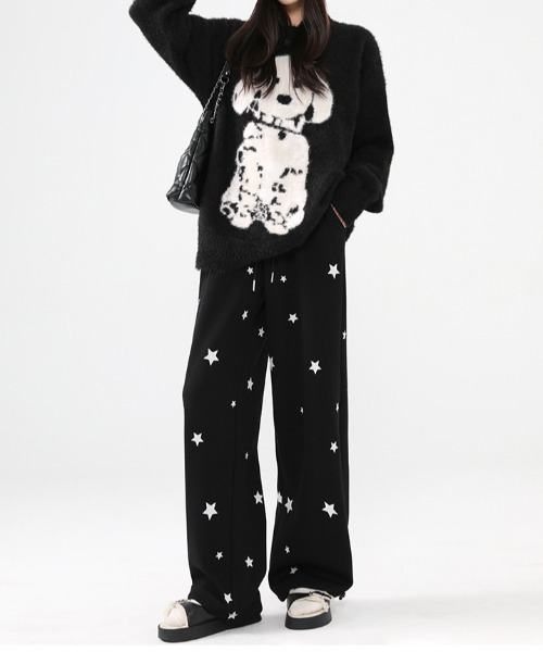 WEGO（ウィゴー） ワイドパンツ スウェットパンツ ジャージ WEGO/星柄